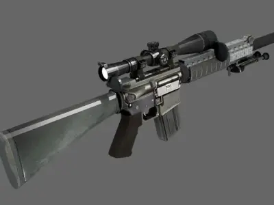 PACK OF 3 SNIPER GUNS LOW POLY MODELS Low-poly 3D model