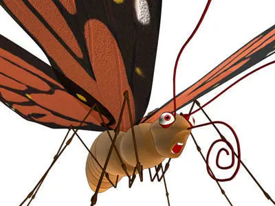 butterfly cartoon 3D model