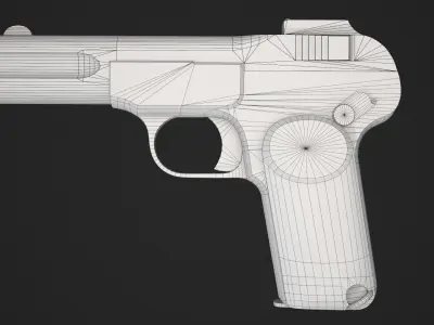 M1900 Browning No 1 Low-poly 3D model