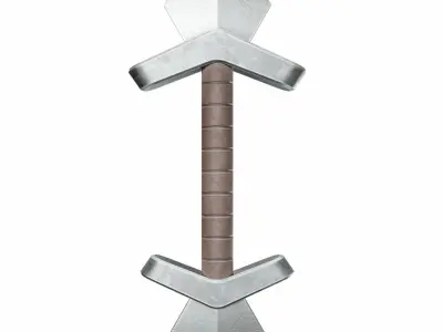 Double sword 9 Low-poly 3D model