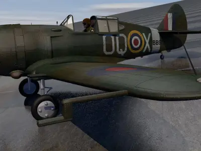Curtiss H75A-3 Mohawk - RAF 3D model