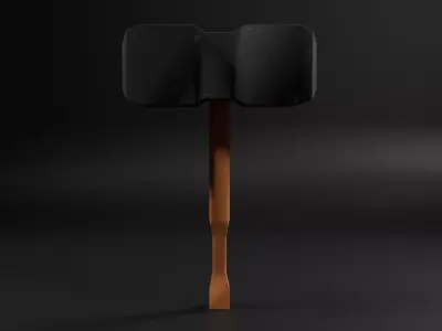 Low-poly Hammer game-ready model Low-poly 3D model