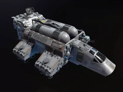 SpaceShip 3D model from CGTrader - Textured