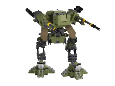 MocBricks3D - 631003 Military Mech 3D print model
