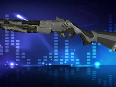 Modern Shootgun Accesories Low-poly 3D model