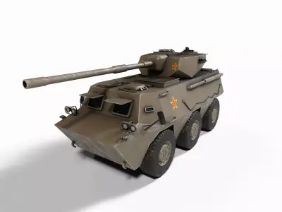 WZ551 Armored Vehicle - Game Ready 3D Model low poly Low-poly 3D model