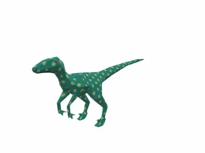 Dinosaur Cartoon - 03 Low-poly 3D model