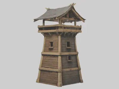 Siegetower Model Low-poly 3D model