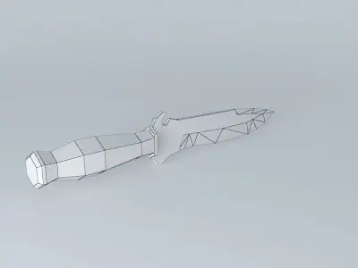 Tactical Knife LowPoly INGAME Free 3D model