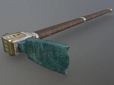 Hoe - Adamantite Low-poly 3D model