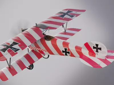 Albatros DIII WW1 Fighter Aircraft 3D Model 3D model