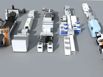 Workshop equipment - Factory Machine Equipment 3D model
