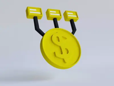 Budget 3D Icon Free 3D model