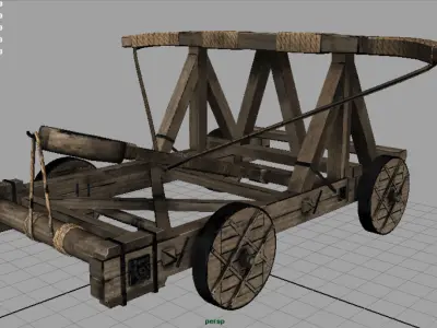 Medieval Catapult 3D model get