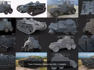 Tank Collection Mental ray 006 3D Model Pack