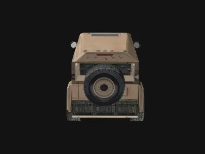 Army car Low-poly 3D model