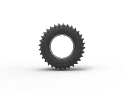 Dune buggy rear tire 8 Scale 1 to 25 3D print model