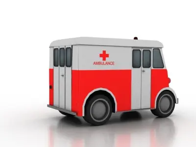 Marmon-Herrington Delivery-Van 1946 Ambulance Low-poly 3D model