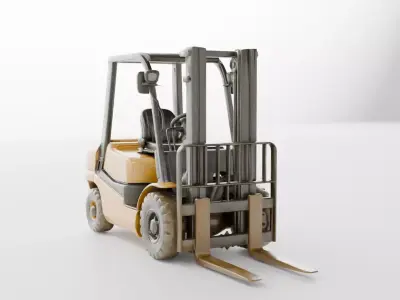 Forklift Truck Warehouse and Industrial Lifting Vehicle 3D model