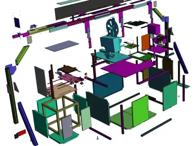 Mobile Phone Detection and Film Laminating Machine   3D model