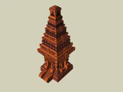 indian hindu temple 3d modal 3D model