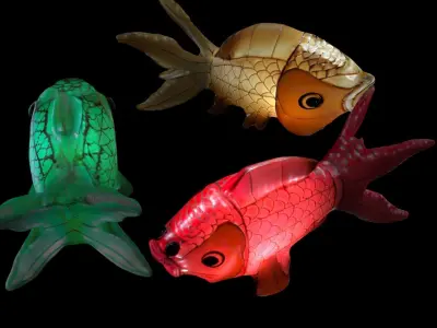 Chinese fish lantern  3D model