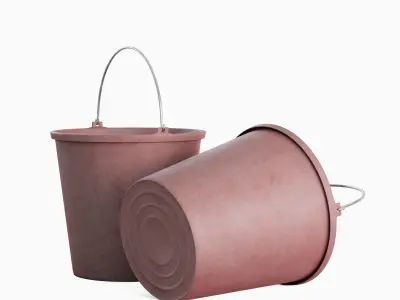 Industrial Plastic Bucket C 02 3D model