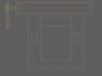 Workbench with Vises Low-poly 3D model