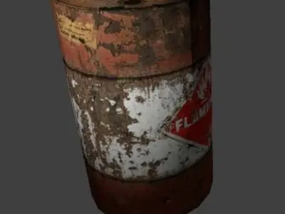 Oil Drum Free low-poly 3D model purchase