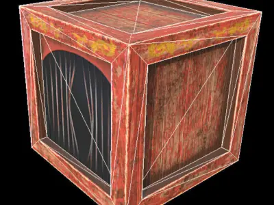 PBR Circus Crate - Game Ready Low-poly 3D model