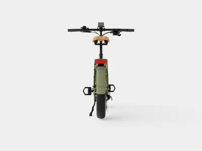 Matte Green Bike Low-poly 3D model