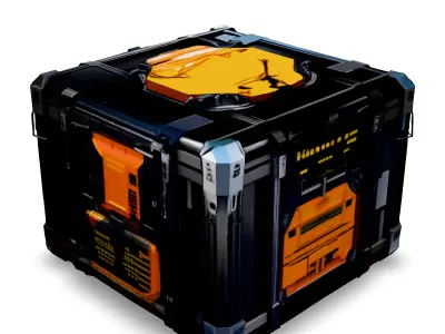 SciFi Cargo Container Game Asset Low-poly 3D model