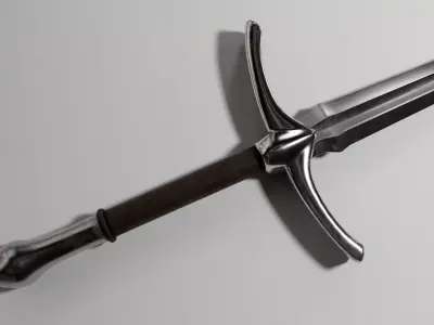 Realistic Basic Sword  Low-poly 3D model