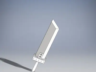 cloud strife final fantasy buster sword Low-poly 3D model