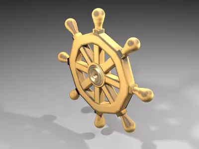 Ship Wheel 3 3D model