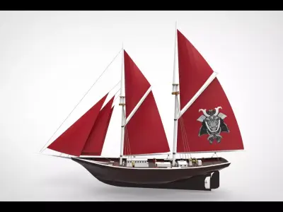 Sailing Ship Low-poly 3D model order