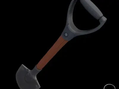 Stylized Shovel Pbr Low-poly 3D model