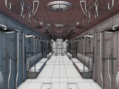 Mitsubishi Eidan Series 700 Subway Train 3D model