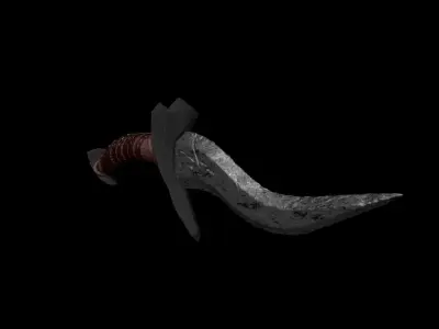 High poly devil dagger 3D model