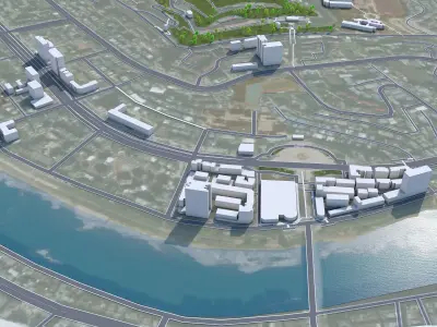 Bazhong Sichuan China 30km Free low-poly 3D model