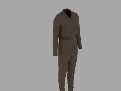 World War II Military Uniform Low-poly 3D model