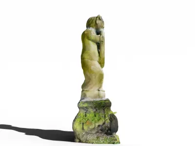 FREE Balinese Flute Player Statue - 3D Scanned Model Free 3D model