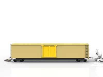 Low Poly Long Train FBX Gamer or Render Low-poly 3D model
