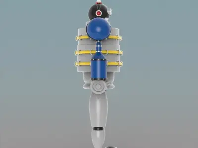 Robot 3D model by cosmicart