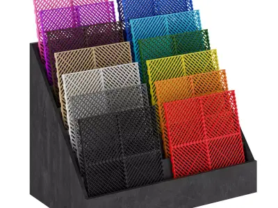 Display with modular plastic flooring 3D model