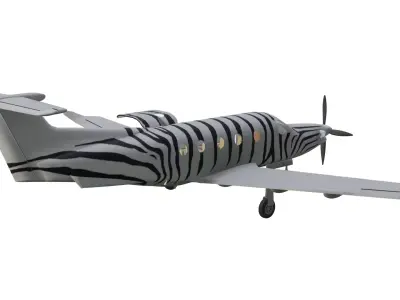 Pilatus PC-12 Low-poly 3D model