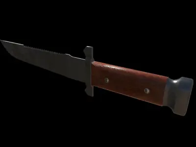 Military Combat Knife AB-0200 Replica Low-poly 3D model