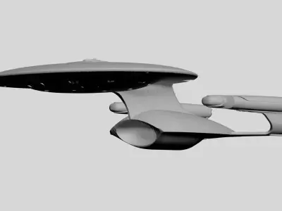 USS Enterprise Star Trek Low-poly 3D model