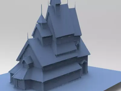 Viking big house 1 3D 3D model