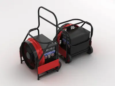 Portable Industrial Fan 3D model